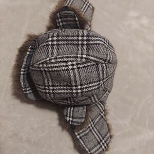 Original Penguin Brown Checkered Hat with Yellow Interior
